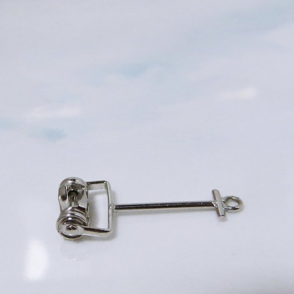 Fun Moving Sterling Silver "Push Mower" Bracelet Charm - Picture 2 of 3